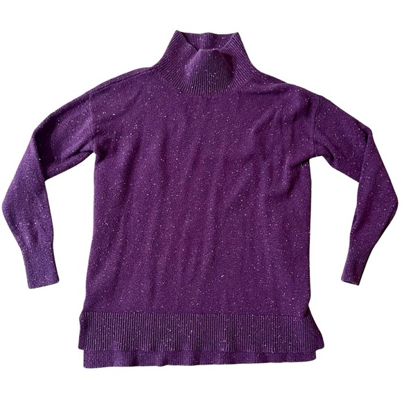 LOFT Sweaters - LOFT Purple Sparkle Turtleneck Sweater XS